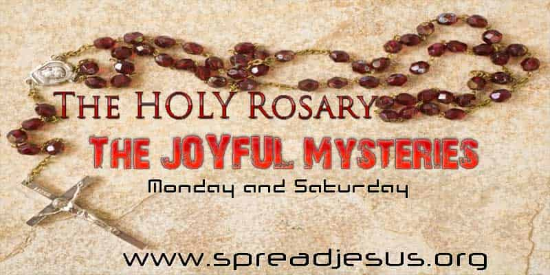 THE HOLY ROSARY The Joyful Mysteries (Monday and Saturday) 1st joyful mystery - The Annunciation of the Angel to Mary