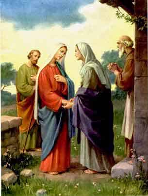 The visitation of Mary to Saint Elizabeth