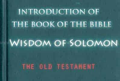 The book Of The Bible Wisdom of Solomon